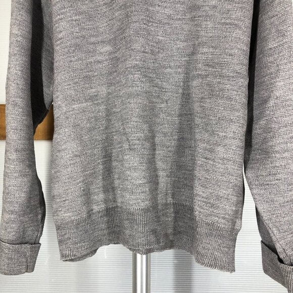 TUNDRA CANADA Vintage Wool Blend Grey V-Neck Knit Sweater- Unisex Sz M - Picture 5 of 7